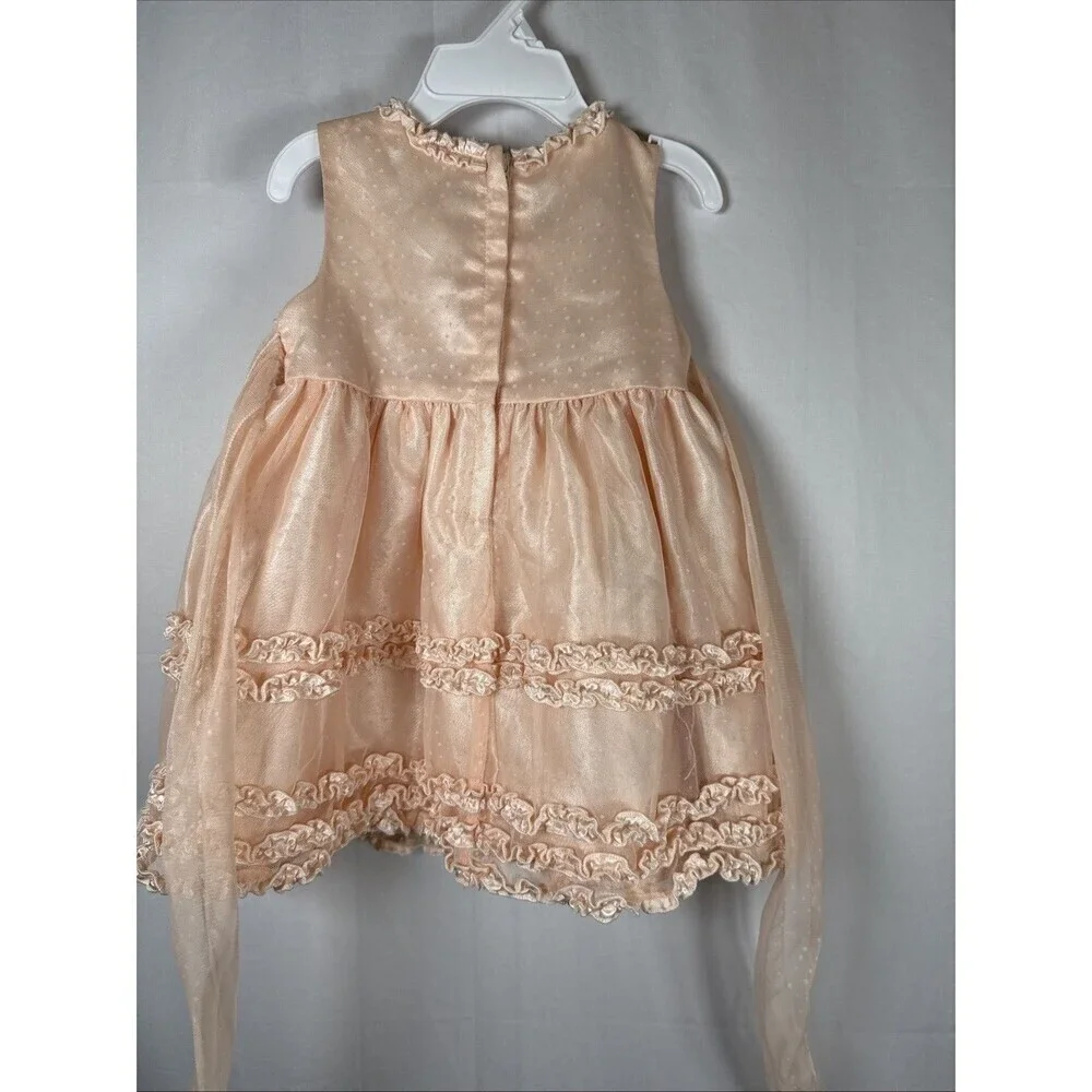 Love Girls Peach Ruffle Sleeveless Dress Size 9 M Preowned